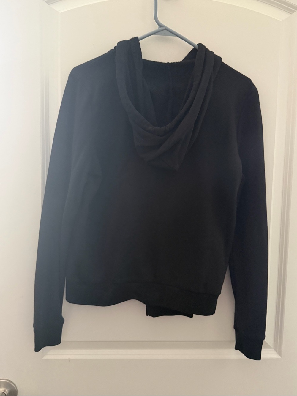 PINK Victoria's Secret Black Zip Hoodie with White Logo - Picture 2 of 7